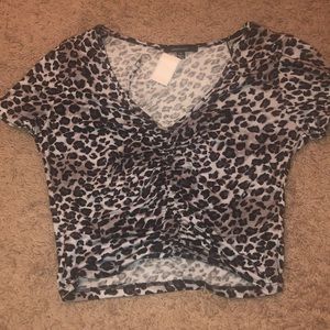 Leopard print crop top